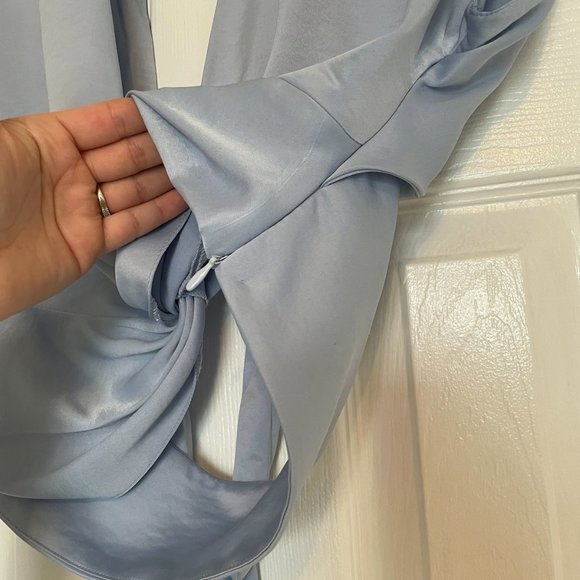 ZARA Knotted Satin Crop Top - Picture 6 of 7